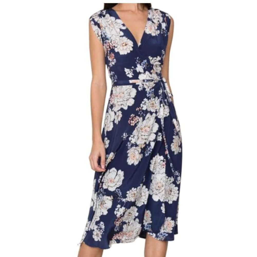 YUMI KIM Women's Prince Street Wrap Dress Blue Floral NEW Size Small $248 [jb]